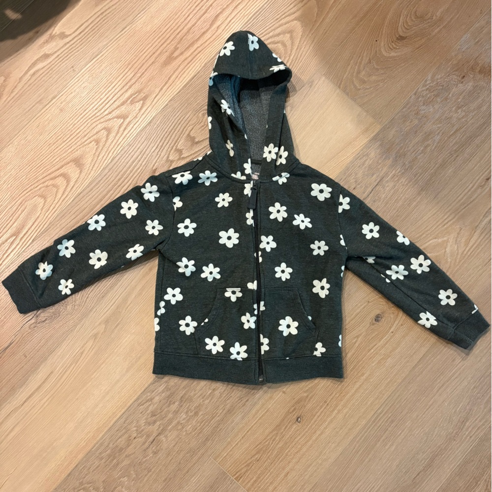 Cat & Jack Black Floral Hoodie
